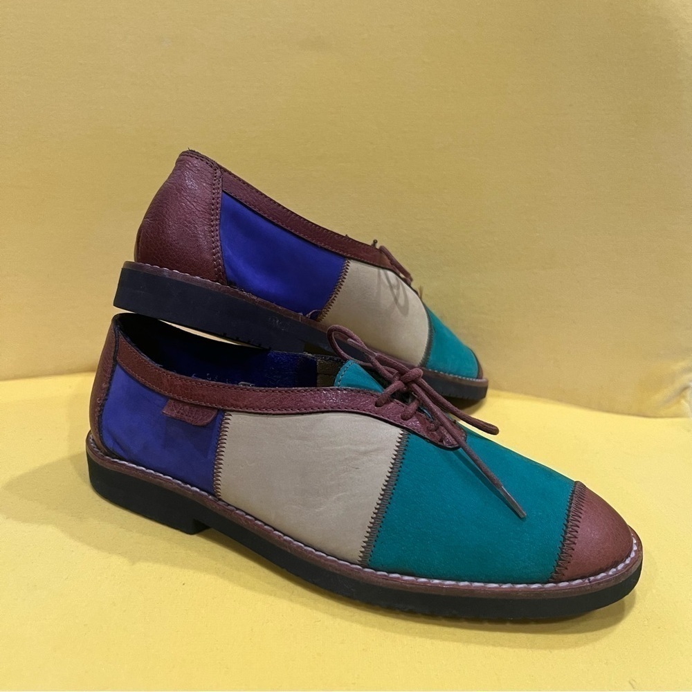 BALLY Color Block Flat Shoes size 37. - Picture 6 of 17